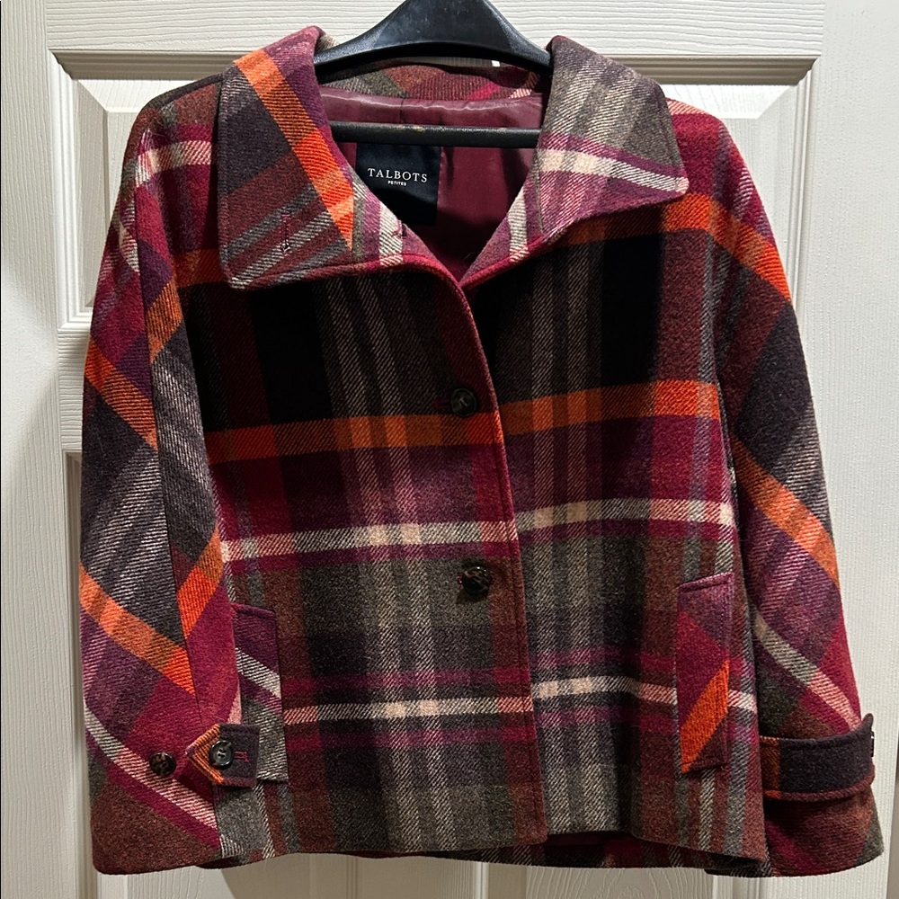 Talbots Women's Multicolor Plaid Wool Jacket